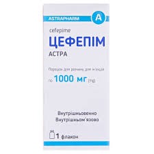 Цефепім Астра пор.д/р-ну д/ін.1000мг №1